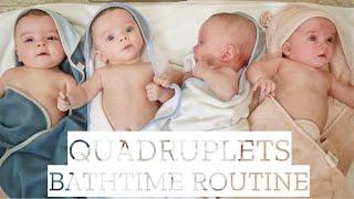 QUADRUPLETS BATH TIME ROUTINE! (THEY LOVE IT!) | TFYV #76