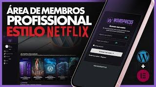 Como criar Área de Membros PROFISSIONAL Estilo "NETFLIX" no WordPress