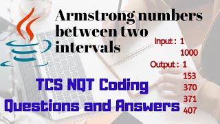 Armstrong numbers between two intervals | TCS NQT coding problem (Solved)