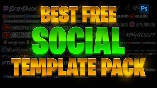 Photoshop Tutorial: Best FREE Social Overlay Template Pack + PSD | FREE Social Overlay Template #2