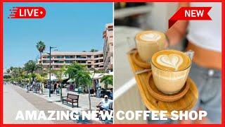 LIVE: NEW AMAZING Coffee Shop and the MARKET in Los Cristianos Tenerife ️