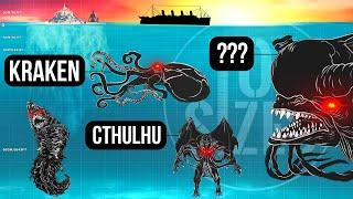 Legendary Mythical Sea Creatures | Size Comparison