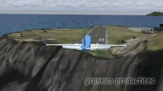 B737 landing at SABA