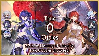 [HSR] : 2.2 NEW MoC12 : True 0 Cycles Showcase | E0S1 Acheron & E3S0 Himeko!