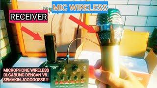 CARA MENGHUBUNGKAN MIC WIRELESS DENGAN SOUNDCARD V8