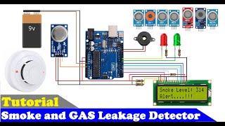 How to make Smoke and GAS Leakage Detector using Arduino, Gas Sensor and Alarm
