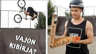 BACKFLIP WITH A PIZZA - Being a delivery boy for a day !!