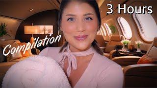 Luxury Flight Attendant Roleplay (3 Hour ASMR Compilation) 1st Class Airlines
