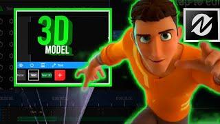 HOW TO IMPORT 3D MODELS + 3D CAMERA TRACKING Animations On NODE VIDEO EDITOR (Mobile editing).