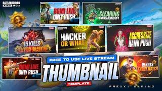 Free To Use Gaming Thumbnail Pack for BGMI/PUBG| Live Stream Thumbnail Templates | Free Thumbnails