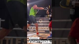 TYSON FURY SHOWS FRANCIS NGANNOU THE KNOCKOUT SHOT THAT WILL SEND HIM BACK TO MMA