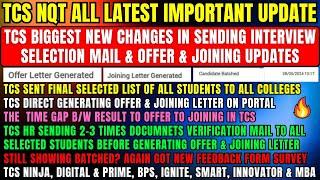 TCS ALL LATEST IMP UPDATE BIGGEST NEW CHANGE IN SELECTION CRITERIA INTERVIEW RESULT OFFER, JOINING