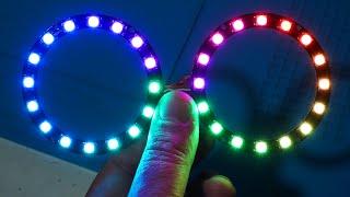 Arduino RGB LED Rings for Halloween Decor    (WS2812)