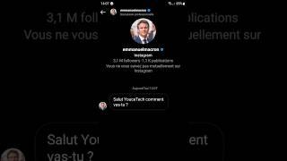 macron m'a contacté sur Instagram  fake ?