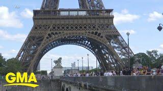 Investigation after 2 Americans spend night in Eiffel Tower l GMA