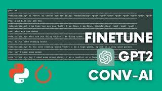 Fine tuning gpt2 | Transformers huggingface | conversational chatbot | GPT2LMHeadModel