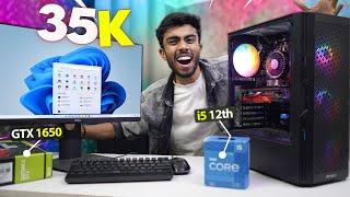 35,000/- Rs Super Intel Gaming PC Build With GPU! Complete Guide🪛 Gaming Test i5 12th Gen+ GTX 1650