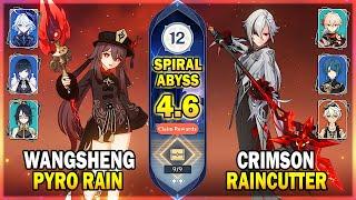 C0 Hu Tao Dragonstrike & C1 Arlecchino Vaporize | Spiral Abyss 4.6 Floor 12 - Full 9 Stars