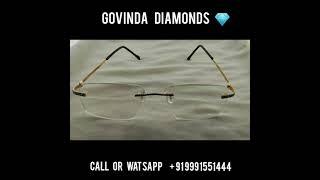 DIAMOND SPECS STUDDED IN 18 KT GOLD # DIAMOND STUDDED EYE GLASSES # LATEST DESIGNS AT GD SURAT