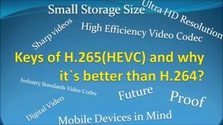 What is H.265 HEVC video codec? H.264 vs H.265 video codec. H.265 Specs video codec. Video encoding