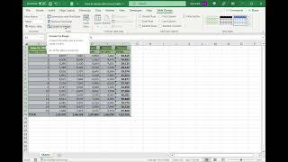 How to merge cells in an Excel table