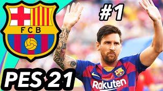 MESSI WANTS TO LEAVE?! - NEW PES 2021 Barcelona Career Mode #1