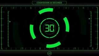 COUNTDOWN Timer 30 sec ( v 225 ) Clock with Sound Effects and Voice 4k