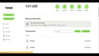 تحويل المال من بنك وايز wise الى بنك بايونير Send Money from Payoneer to Wise account (TransferWise)