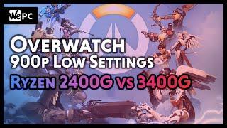 AMD Ryzen 2400G vs 3400G | Overwatch | 900p Low Settings | WePC Benchmark