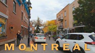 Beautiful Autumn Walk in Montreal City, Quebec, Canada - October 2021