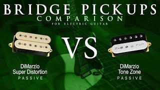 DiMarzio SUPER DISTORTION vs TONE ZONE - Passive Bridge Guitar Pickup Comparison Tone Demo