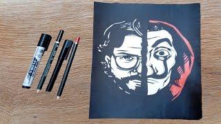 La Casa De Papel (Money Heist) Mask Drawing | Character | Art O'Clock