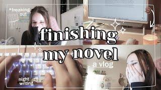 FINISHING MY FIRST NOVEL writing vlog // finishing draft one of my romance book