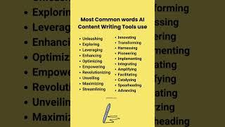 15+ Common Words AI Content Writing Tools Use