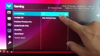 How to Overclock ASUS TUF Gaming Monitor - 120Hz to Max Refresh Rate