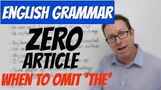 English grammar - Definite article and zero article - gramática inglesa