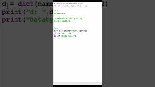 how to create dictionary using dict function #shorts #python #coding #pythontricks #pythonfullcourse