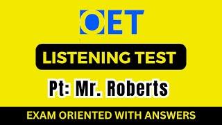 OET 2.0 listening sample  Mr. Roberts for nurses | OET 2.0 Online Classroom