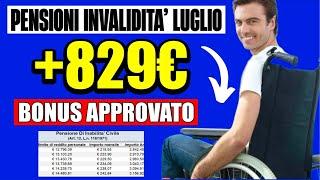 INPS APPROVA AUMENTO PENSIONI INVALIDITÀ +829€ (BONUS)  ECCO COME POTERLI RICHIEDERE 