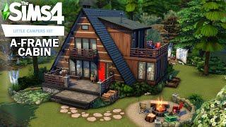 LITTLE CAMPERS A-FRAME CABIN // Sims 4 Speed Build // NoCC