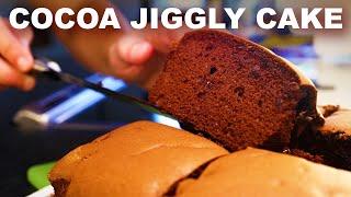 Chocolate jiggly cake | homemade castella