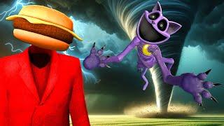 We Tested a GIANT Tornado vs CATNAP in Gmod! (Garry's Mod Poppy Playtime)