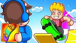 Předstírám SUPER NOOBA v JEŽDĚNÍ NA SKATEBOARDU, potom použiju 100,000,000 Kč SKATEBOARD v Robloxu!