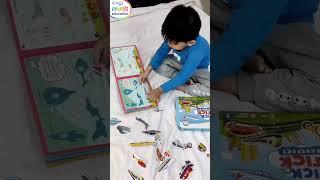 Learn with Intelliskills Pick n Stick Food Busy Book & Transport Busy Book #firstcry #learning