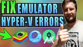Fix Hyper V Errors In Emulators (BlueStacks/Gameloop/Android Studio Incompatible Warnings)