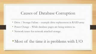 Database Corruption Challenge - Steve Stedman