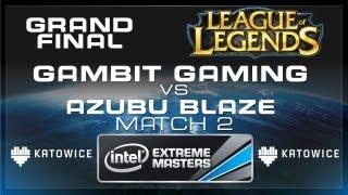 Azubu Blaze vs Gambit Gaming - Match 2 - Grand Final - IEM Katowice League of Legends [Full HD]