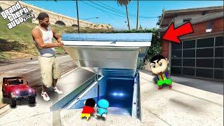 GTA 5 : Shinchan Found An Ultimate SECRET Underground Bunker Under Franklin House in Gta5 in Telugu