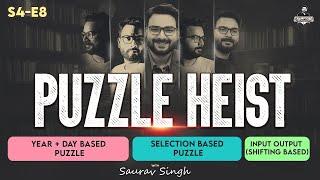 PUZZLE HEIST SEASON 4 E-8 | SBI CLERK MAINS REASONING BY SAURAV SIR