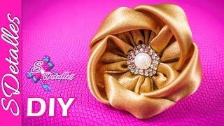 How to make flowers: Satin Fabric Flower | Video# 65 | SDetalles | DIY